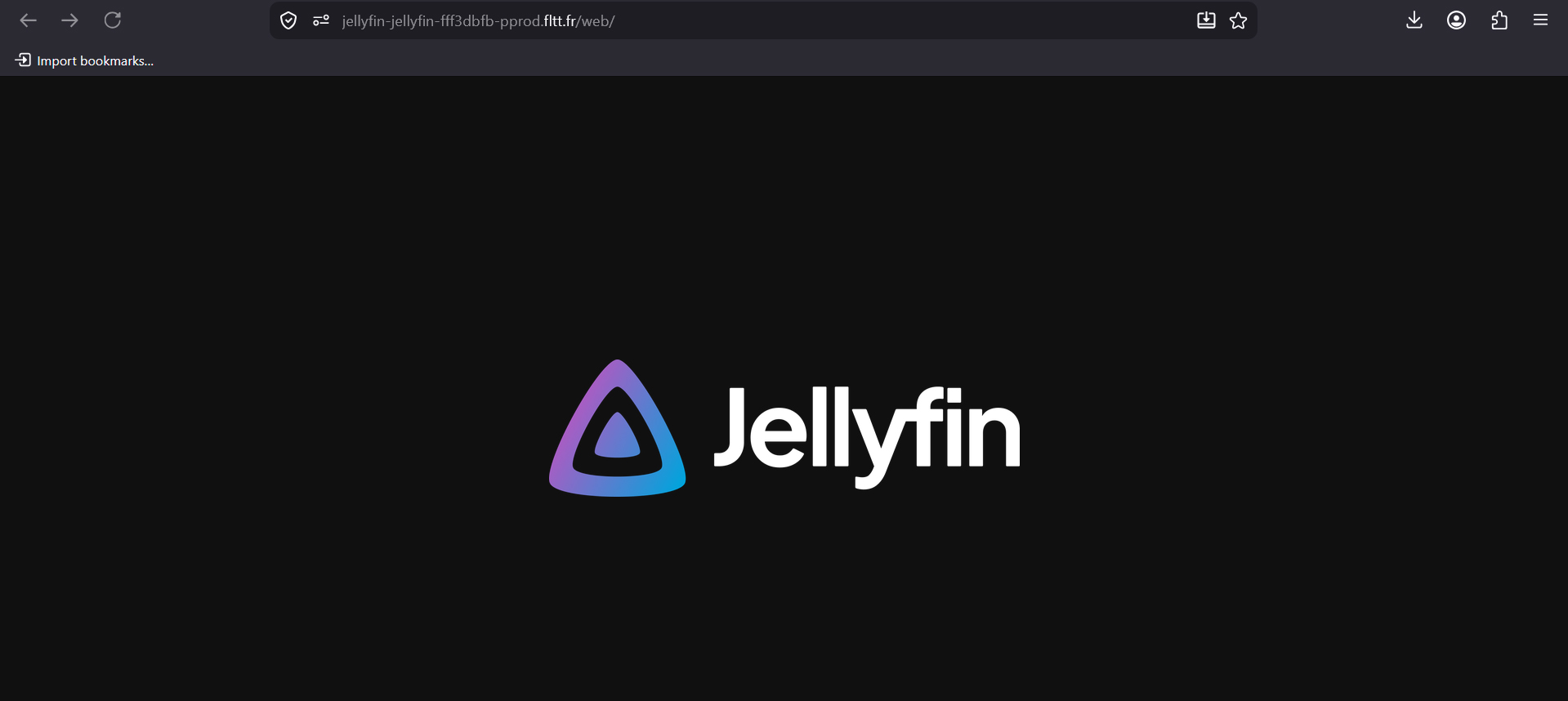 Jellyfin application running